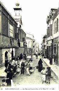 1824-Philippeville - La Rue de Constantine et le Marche